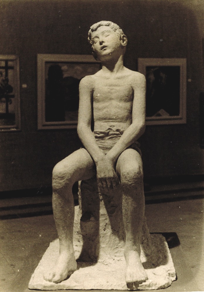 Ragazzo dormiente figura al vero gesso 1933